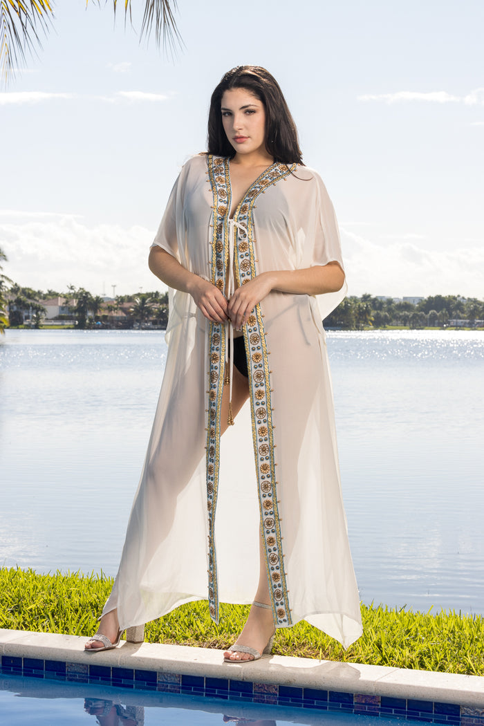2023 collection -White Embellished dusters