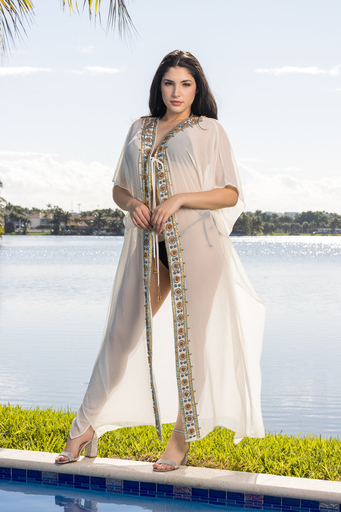 2023 collection -White Embellished dusters