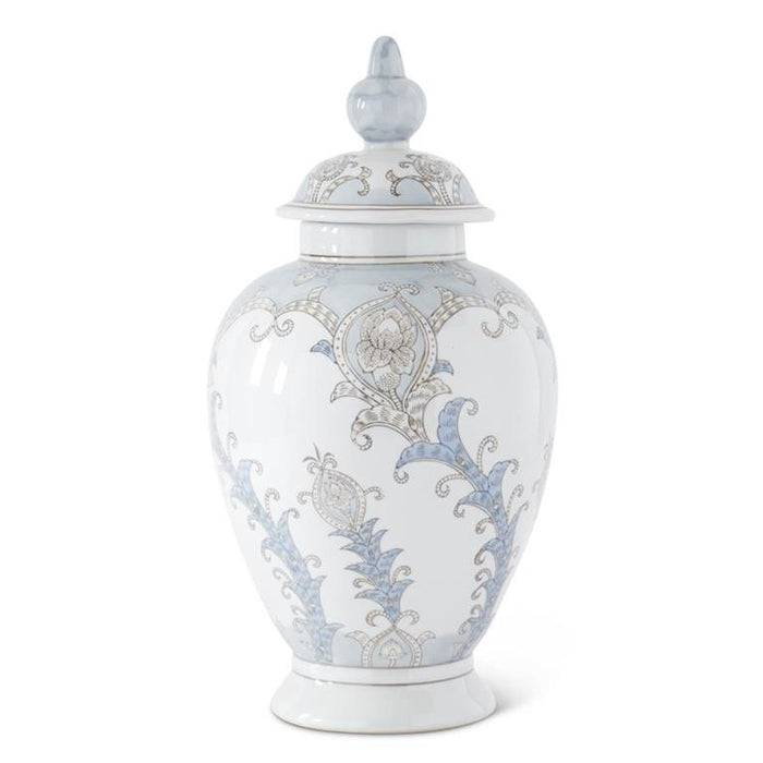 20.25" Light Blue/Gray Ceramic Container