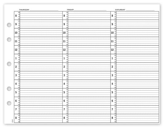 20930 Appt Bk Refill Pages 15 Min 8am-8:45pm 8 1/2 x 11"