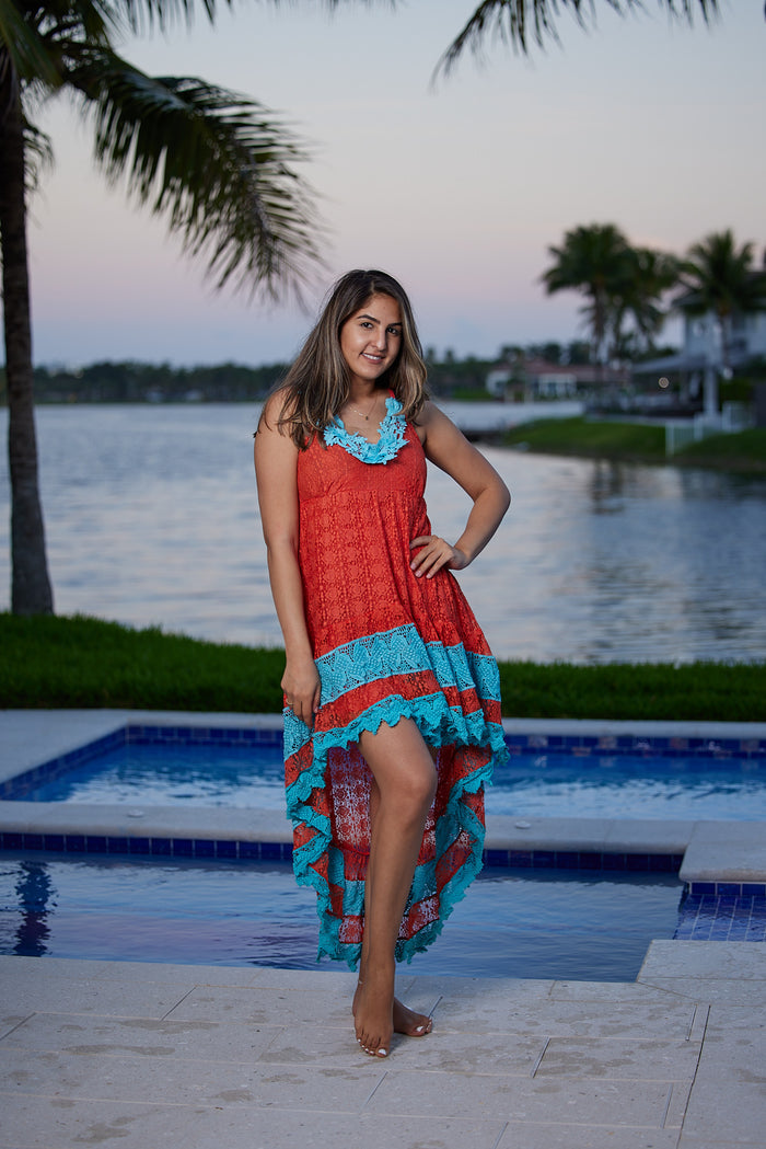 22-19 Venice, high low dress NEW ARRIVA