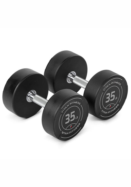 35 LB Pair Round Urethane Dumbbells