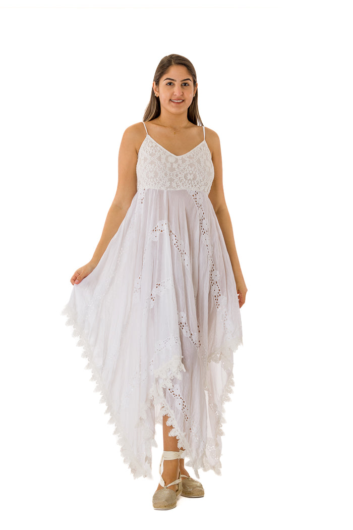 #6 white cotton Dress - New Arrival