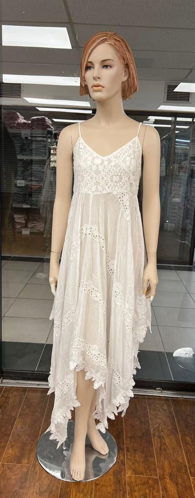 #6 white cotton Dress - New Arrival
