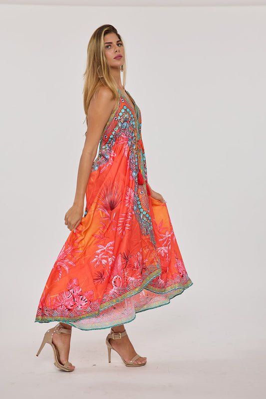 678 pink Hawaii dress,
