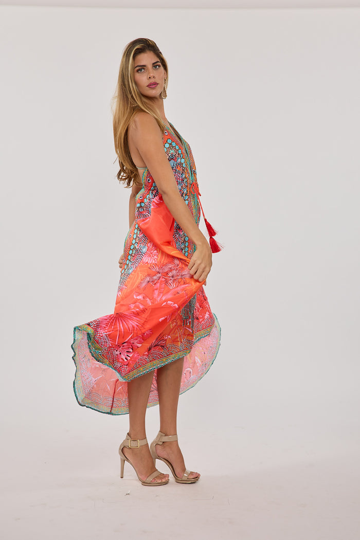 678 pink Hawaii dress,