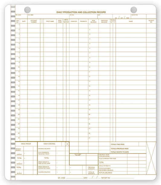 810 Data Board Daysheet 10 x 11" QTY 250