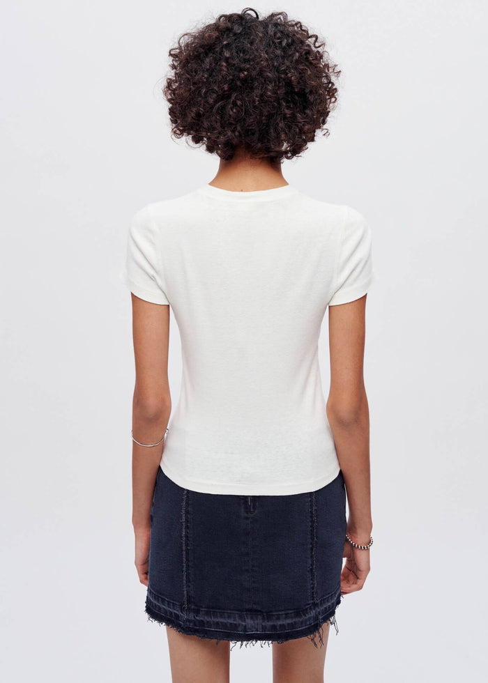 90's Baby Tee Hearts (Vintage White)