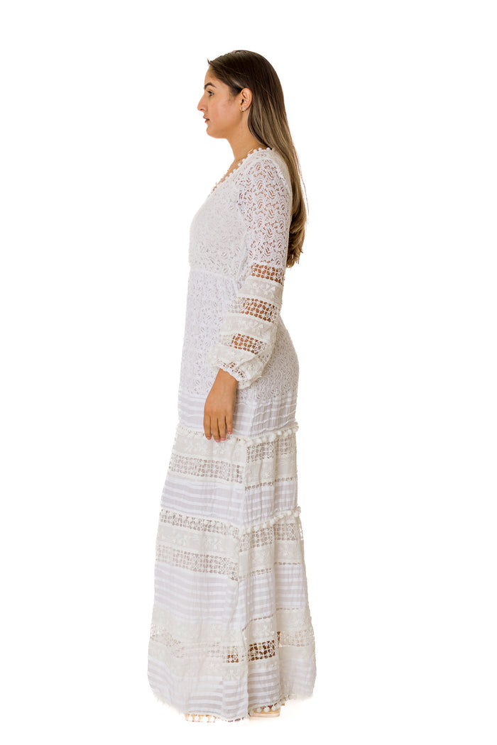 #918 White Cotton Dress - New Arrival