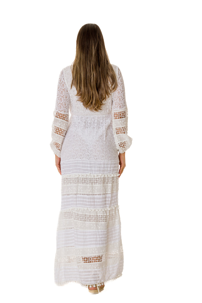 #918 White Cotton Dress - New Arrival