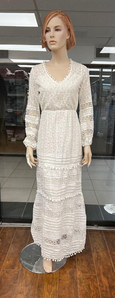 #918 White Cotton Dress - New Arrival