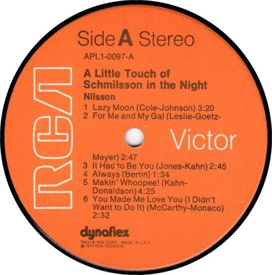A Little Touch Of Schmilsson In The Night (1973 US Press)
