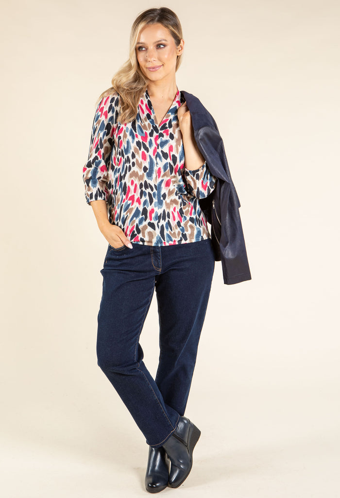 Abstract Design Knit Top