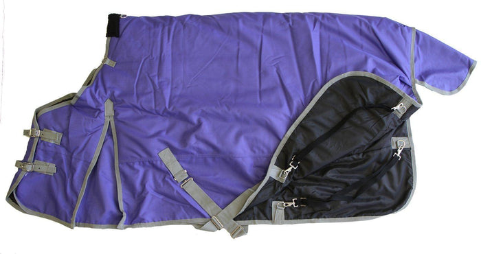 AJ Tack 1200D Waterproof Turnout Horse Blanket with Storage Bag, Purple