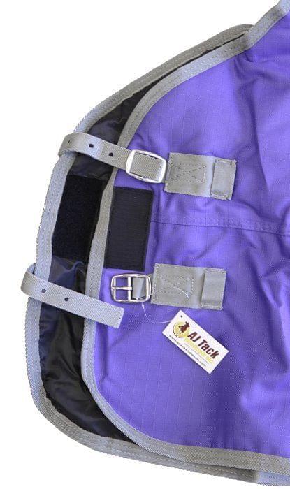 AJ Tack 1200D Waterproof Turnout Horse Blanket with Storage Bag, Purple
