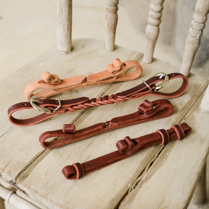 AJ Tack Latigo Leather 2 Button Curb Strap