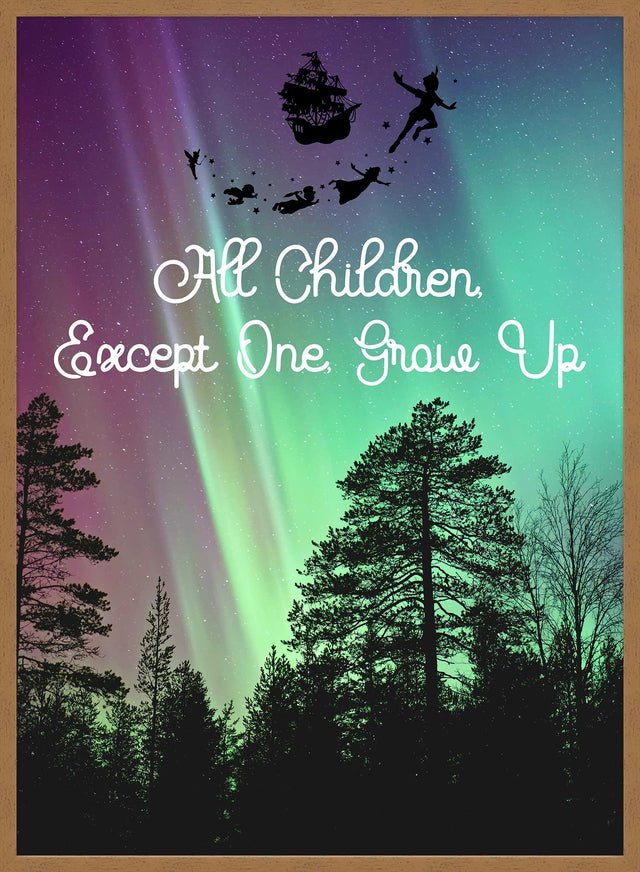 All Children Grow Up Peter Pan Neverland Print