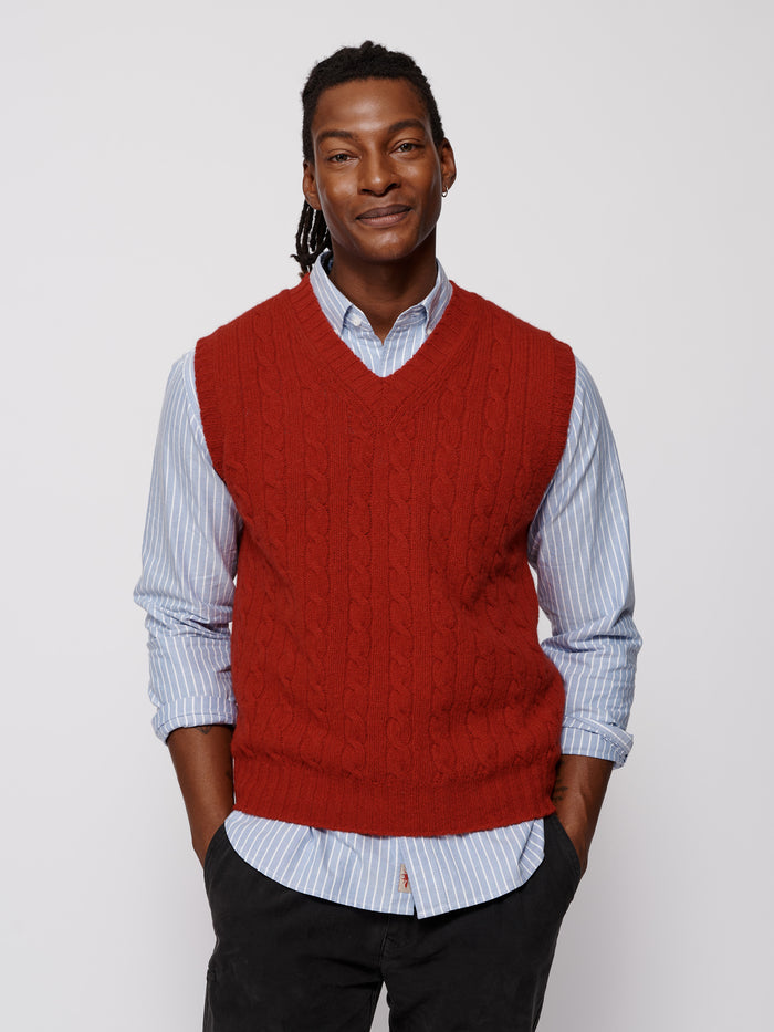Aubin Red Allomont Tank Top | Slipover