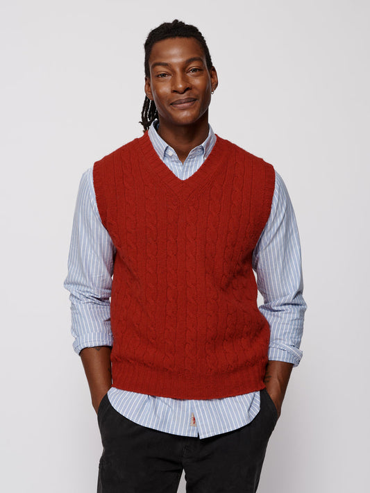 Aubin Red Allomont Tank Top | Slipover