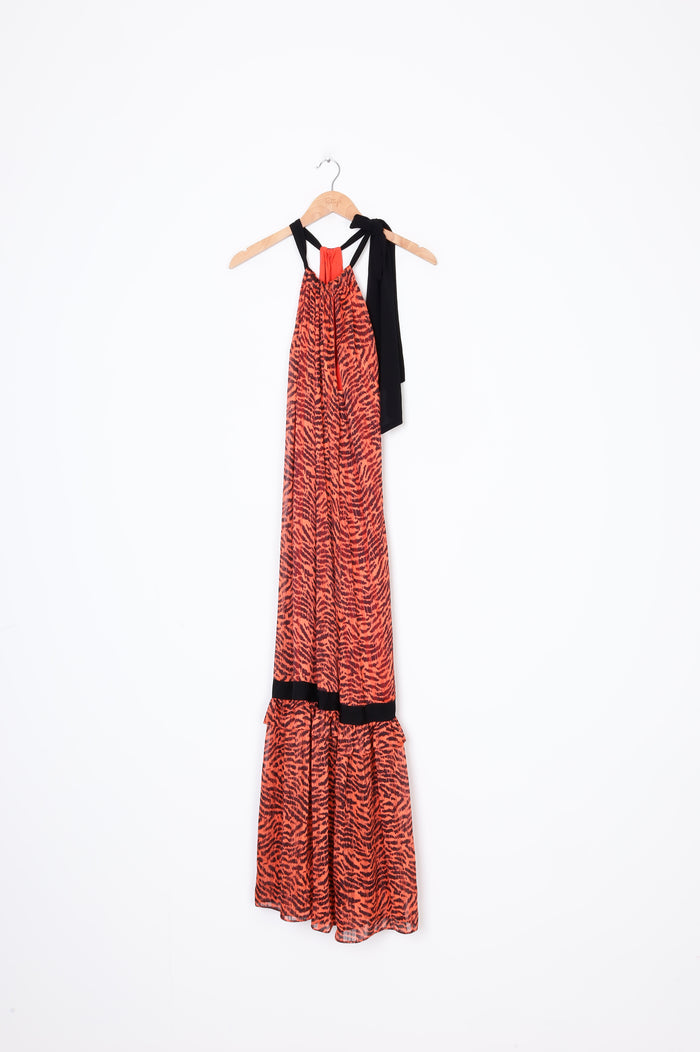 Amaya Womens Orange Dress Size 8