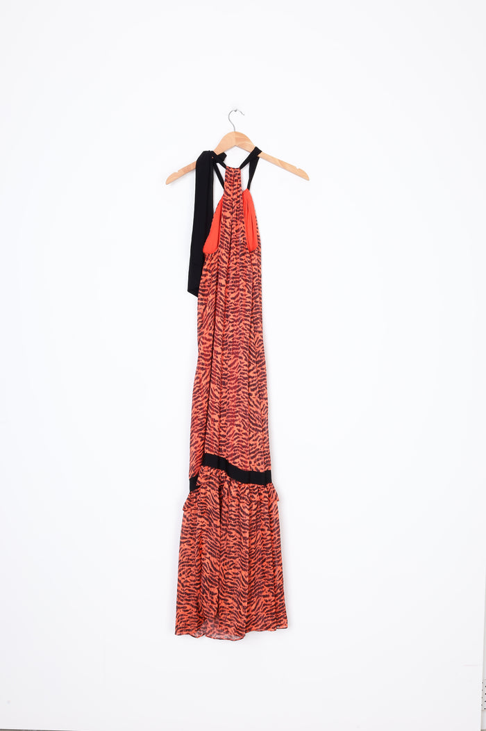 Amaya Womens Orange Dress Size 8