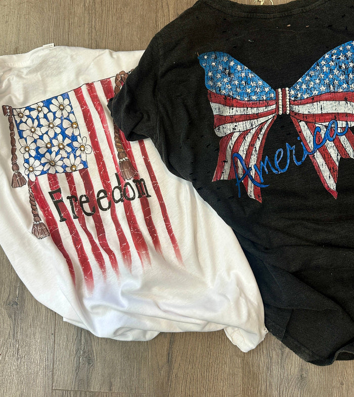 AMERICA Ribbon Shirt