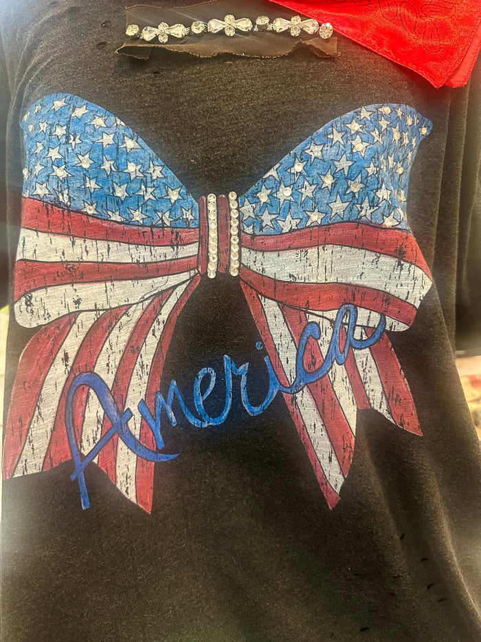AMERICA Ribbon Shirt