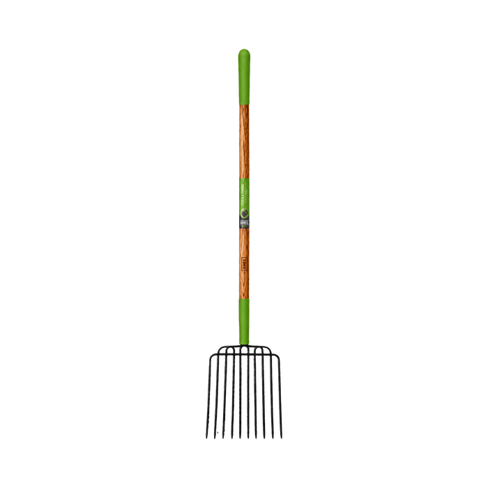 Ames 10 Tine Manure Bedding Pitch Fork 61" Wood Handle