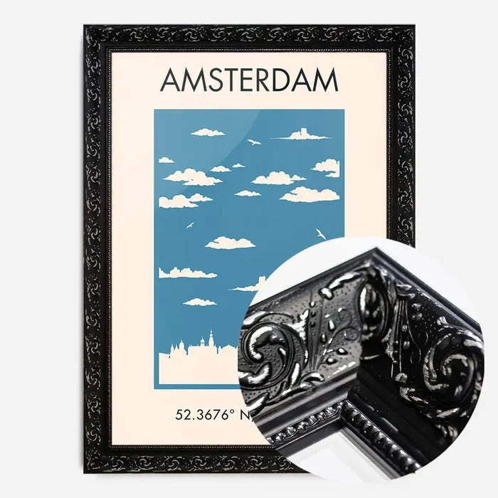 21x30cm | 8¼ x 11¾in / Black Ornate Frame