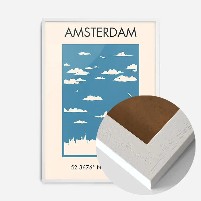 21x30cm | 8¼ x 11¾in / White Wood Frame