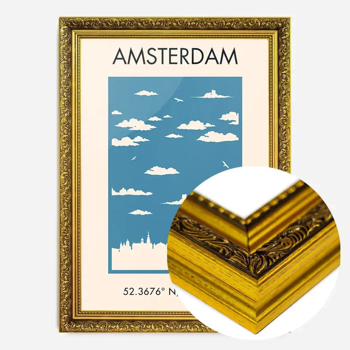 21x30cm | 8¼ x 11¾in / Gold Ornate Frame