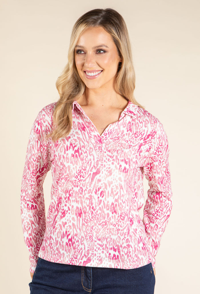 Animal Print Soft Touch Knit Top