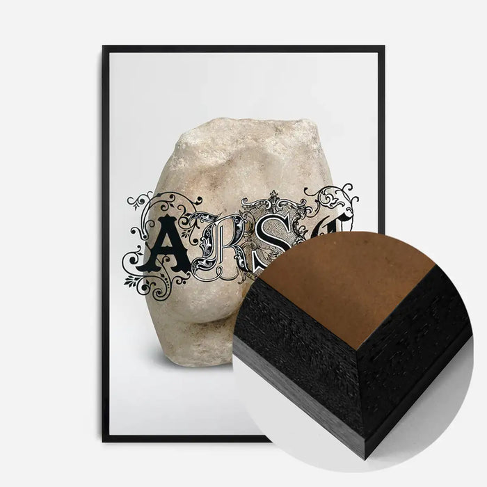 21x30cm | 8¼ x 11¾in / Black Wood Frame