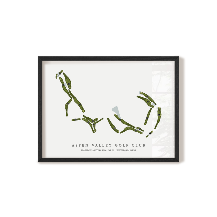 Aspen Valley Golf Club | Golf Course Print | Black+Frame