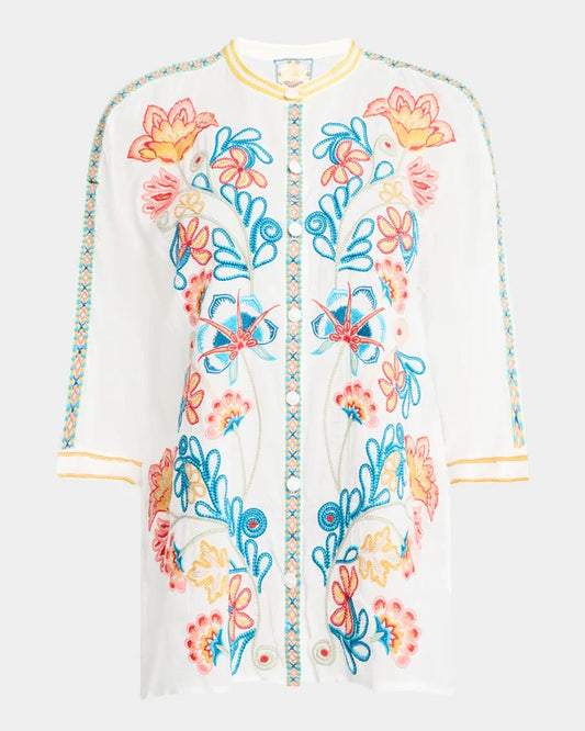 Audrey Floral-Embroidered- Patricia Shirt