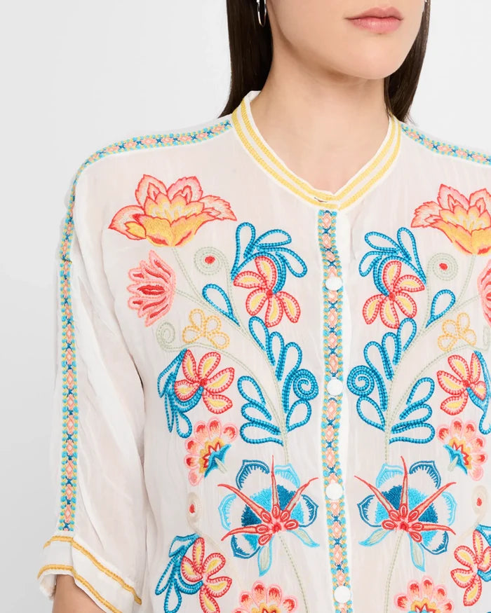 Audrey Floral-Embroidered- Patricia Shirt