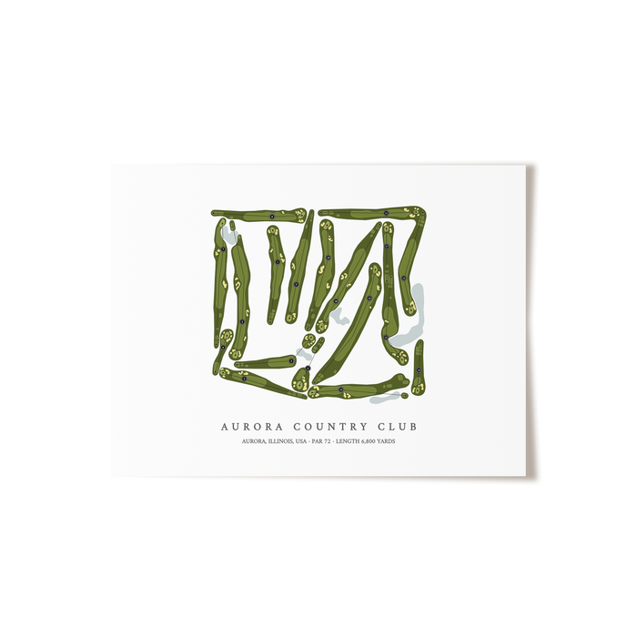 Aurora Country Club | Golf Course Print | Unframed