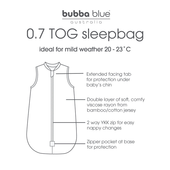 Aussie Animals 0.7 TOG Sleep Bag - Bubba Blue Australia