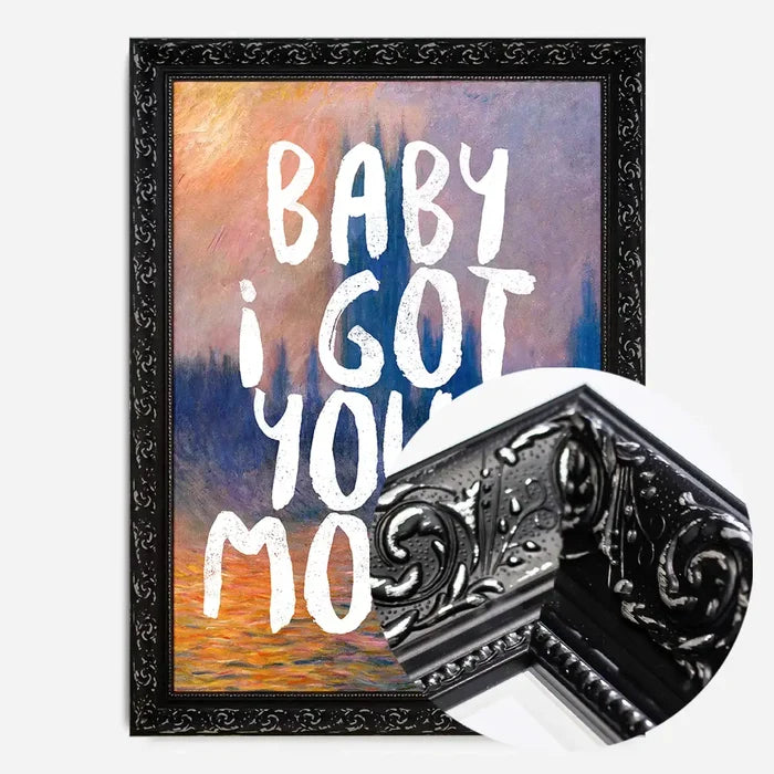 21x30cm | 8¼ x 11¾in / Black Ornate Frame