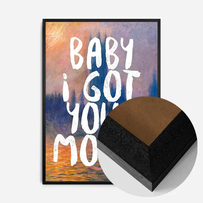 21x30cm | 8¼ x 11¾in / Black Wood Frame