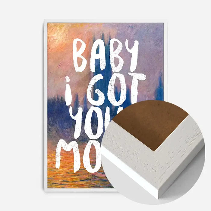 21x30cm | 8¼ x 11¾in / White Wood Frame