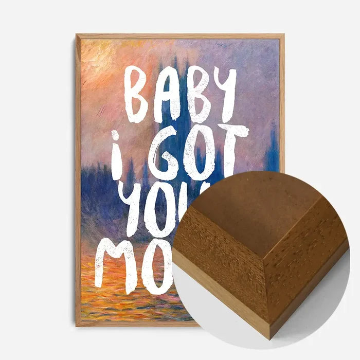 21x30cm | 8¼ x 11¾in / Oak Wood Frame