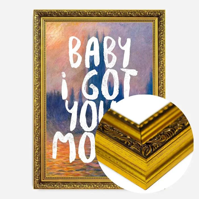 21x30cm | 8¼ x 11¾in / Gold Ornate Frame