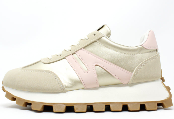 Baby Pink Striped Trainer