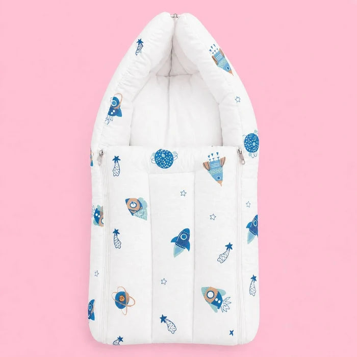 Baby Sleeping Bag And Carry Nest | Space |  Bedding Set New Born Baby | Portable And Travel Friendly | 0-3 Months