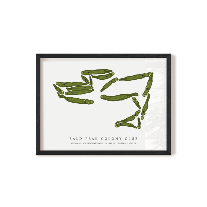 Bald Peak Colony Club | Golf Course Print | Black Frame