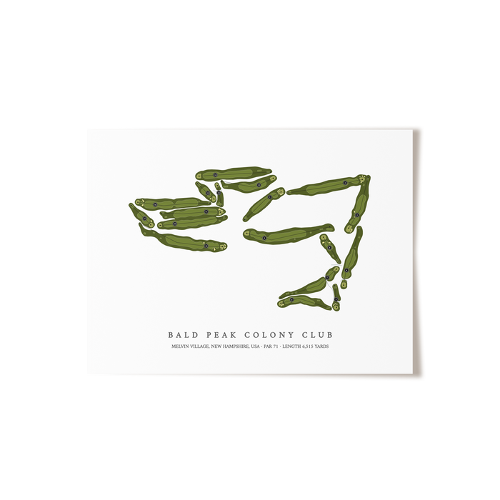 Bald Peak Colony Club | Golf Course Print | Unframed