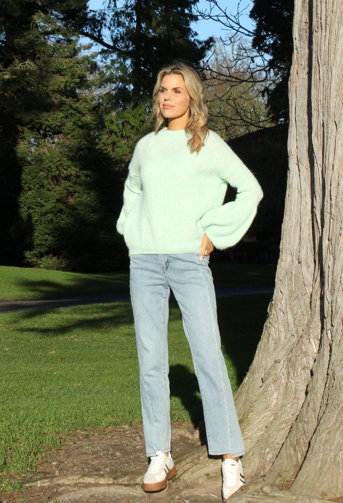 Balloon Sleeve Knit Jumper