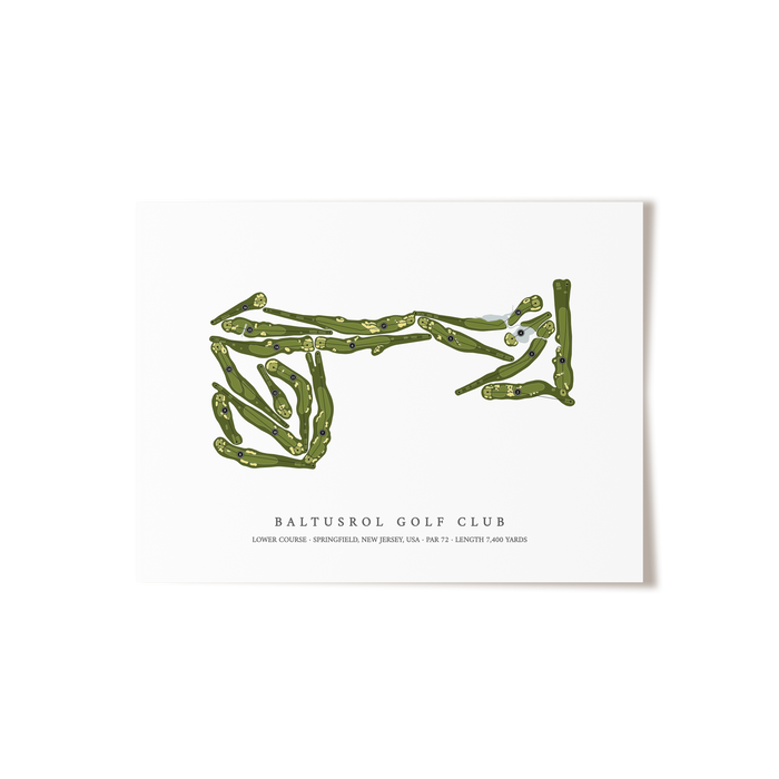Baltusrol Golf Club - Lower Course | Golf Course Print | Unframed