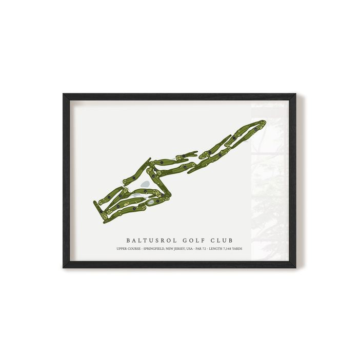 Baltusrol Golf Club - Upper Course | Golf Course Print | Black+Frame